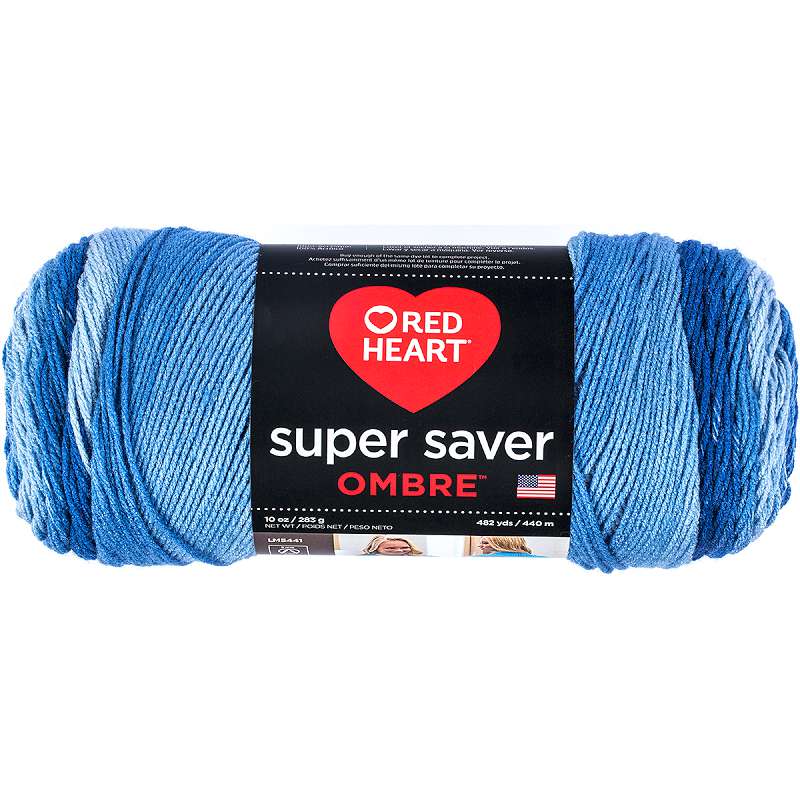 Red Heart Super Saver Ombre Yarn True Blue