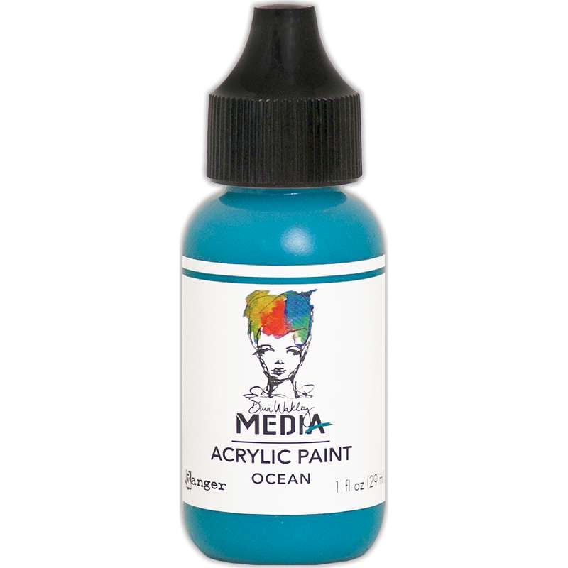 Dina Wakley Media Heavy Body Acrylic Paint 1oz Ocean
