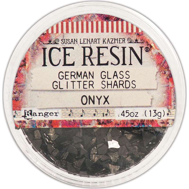 Ice Resin Glass Glitter Shards Onyx