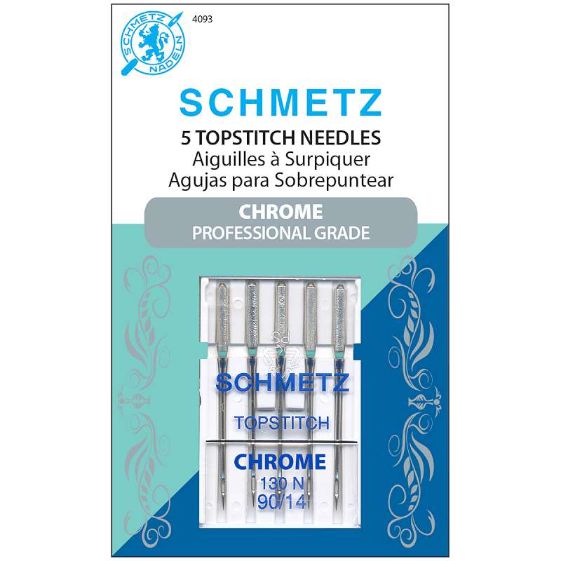 Chrome Topstitch Machine Needles Size 90/14 5/Pkg