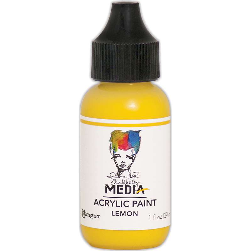 Dina Wakley Media Heavy Body Acrylic Paint 1oz Lemon