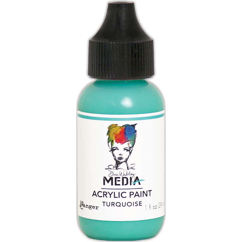Dina Wakley Media Heavy Body Acrylic Paint 1oz Turquoise