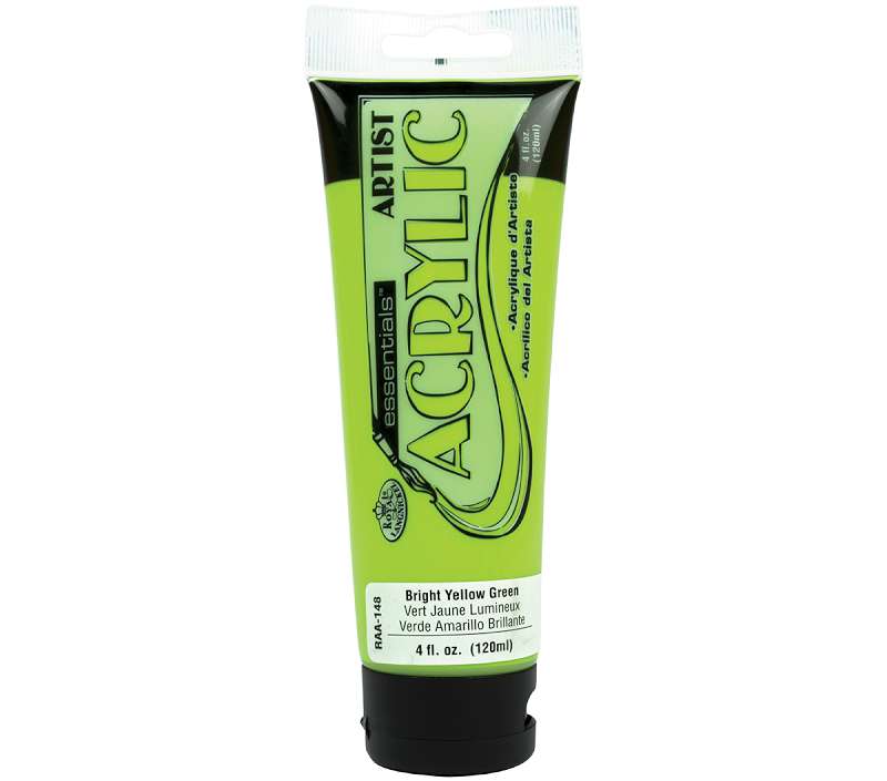 Essentials Acrylic Paint 4oz Bright Yellow Green