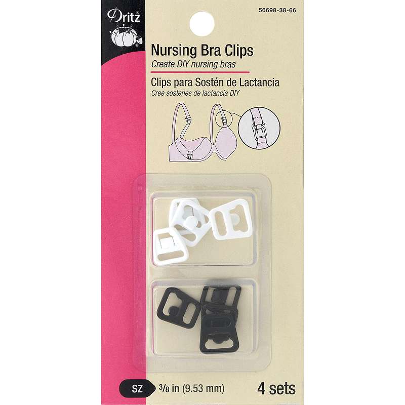 Dritz Nursing Bra Clips For 3/8" Wide Straps
