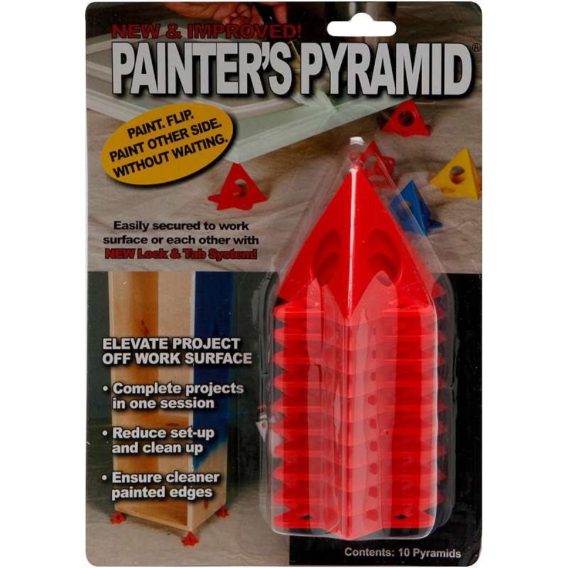 Painter's Pyramid Stands 10/Pkg Red