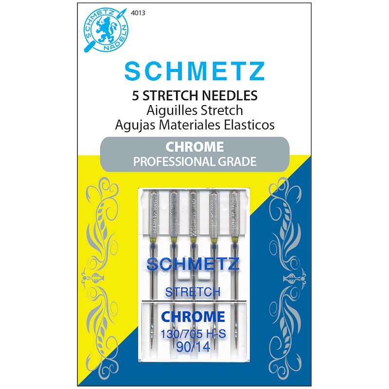 Chrome Stretch Machine Needles Size 90/14 5/Pkg