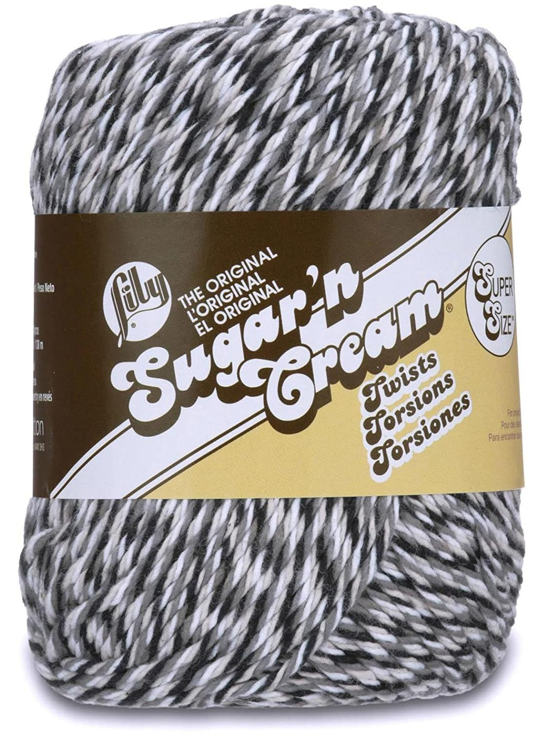 Sugar'n Cream Yarn - Twists Super Size Overcast
