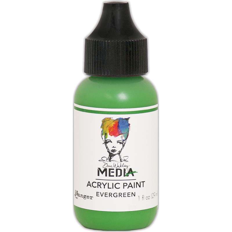 Dina Wakley Media Heavy Body Acrylic Paint 1oz Evergreen