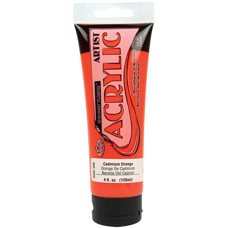 Essentials Acrylic Paint 4oz Cadmium Orange