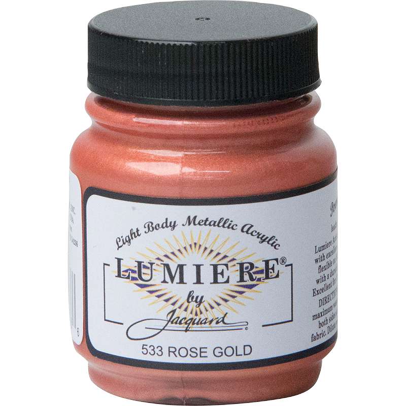Jacquard Lumiere Metallic Acrylic Paint 2.25oz Rose Gold