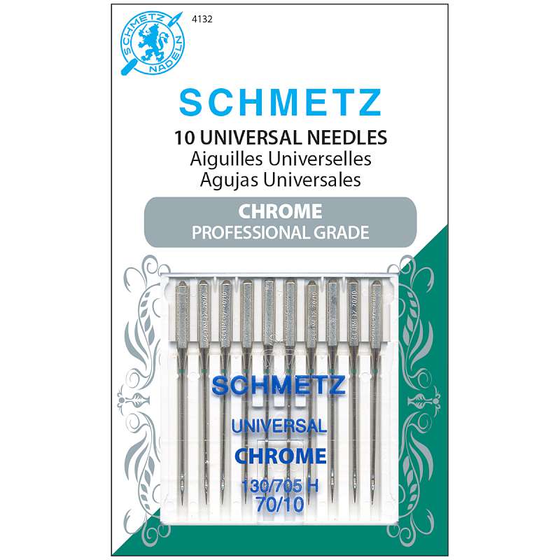 Chrome Universal Machine Needles Size 70/10 10/Pkg