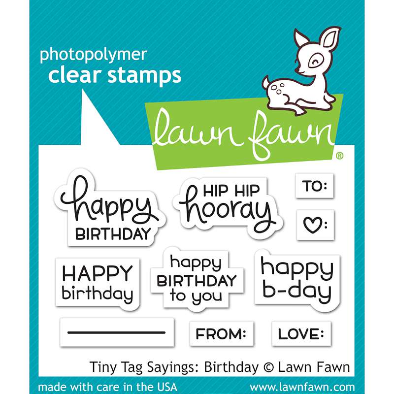 Lawn Fawn Clear Stamps 3"X2" Tiny Tag Sayings: Birthday
