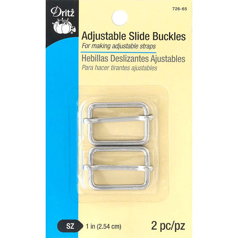 Dritz Adjustable Slide Buckle 1" 2/Pkg Nickel