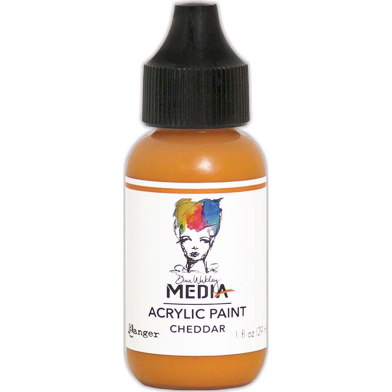 Dina Wakley Media Heavy Body Acrylic Paint 1oz Cheddar