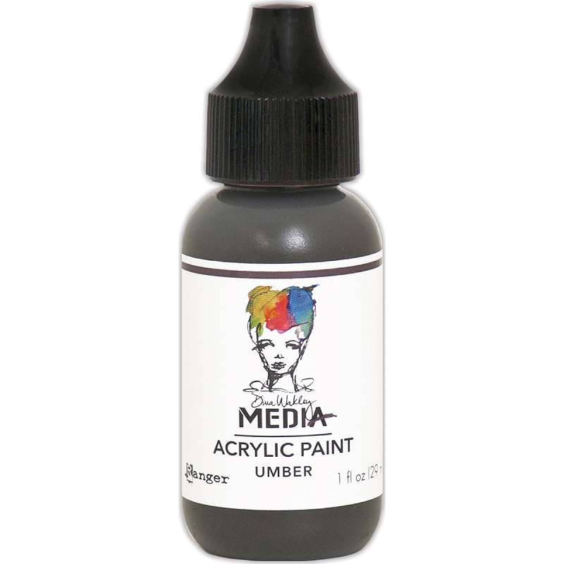 Dina Wakley Media Heavy Body Acrylic Paint 1oz Umber