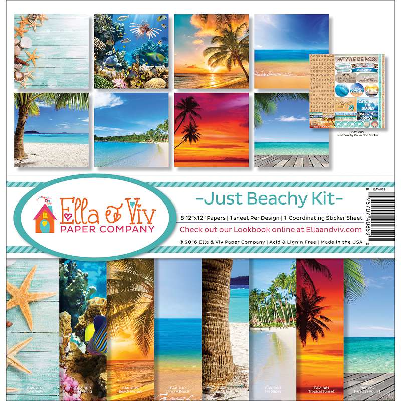 Ella & Viv Collection Kit 12"X12" Just Beachy