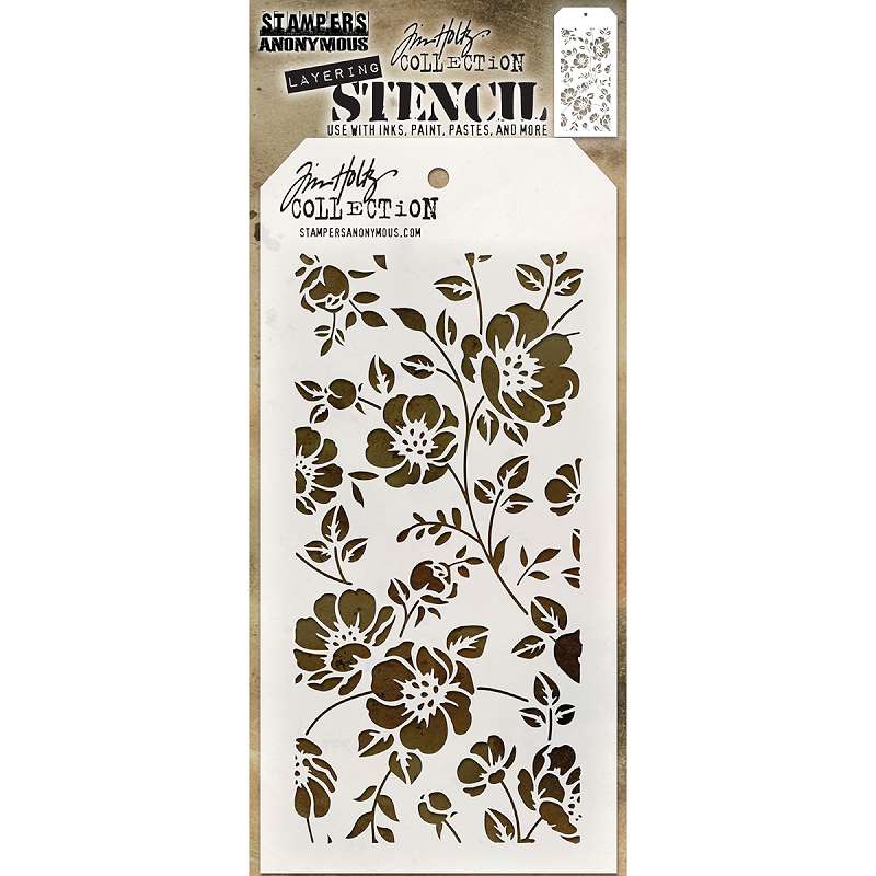 Tim Holtz Layered Stencil 4.125"X8.5" Floral