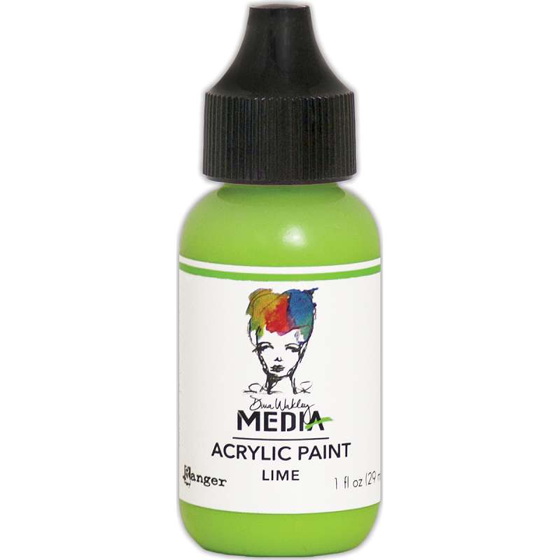 Dina Wakley Media Heavy Body Acrylic Paint 1oz Lime