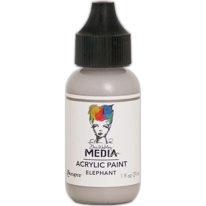 Dina Wakley Media Heavy Body Acrylic Paint 1oz Elephant