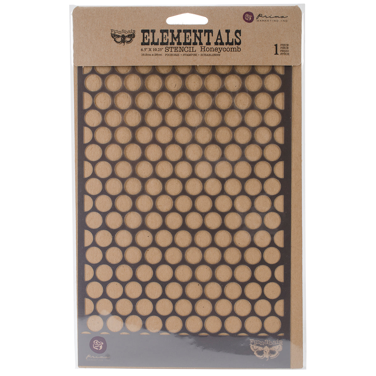 Prima Elementals Stencil 6.5"X10.25" Honeycomb