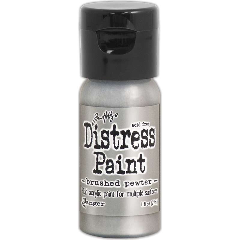 Distress Paint Flip Top 1oz Brushed Pewter