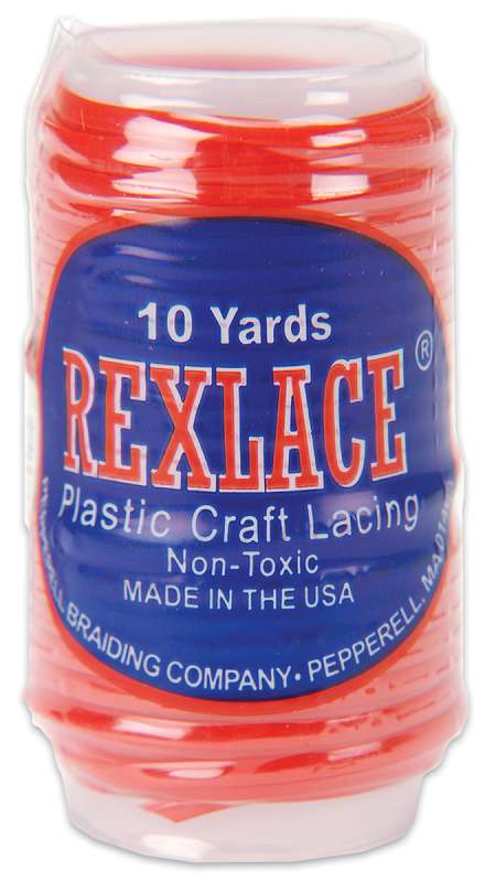 Rexlace Plastic Lacing .0938"X10yd Red