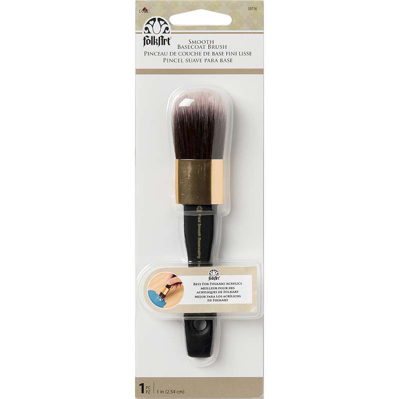 FolkArt Painting Tool Smooth Basecoat Brush 1"