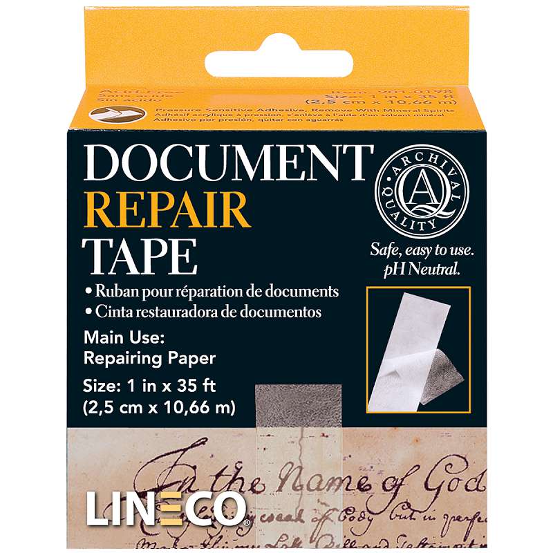 Self-Adhesive Document Repair Tape Transparent 1"X35'