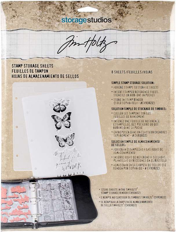 Tim Holtz Storage Studios Stamp Storage Binder Refills 8/Pkg 7.25"X10"
