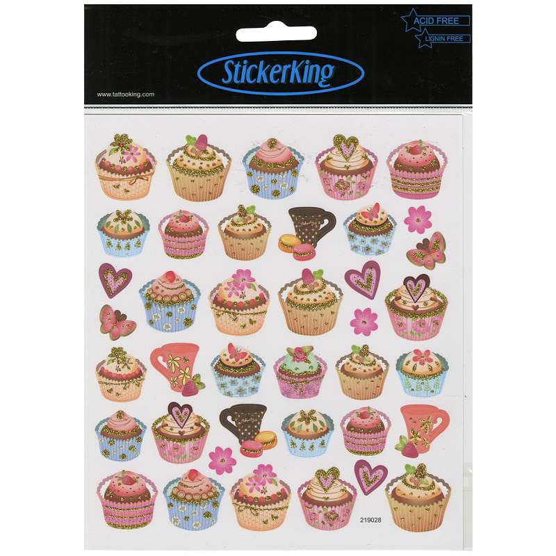 Multicolored Stickers Tea Time