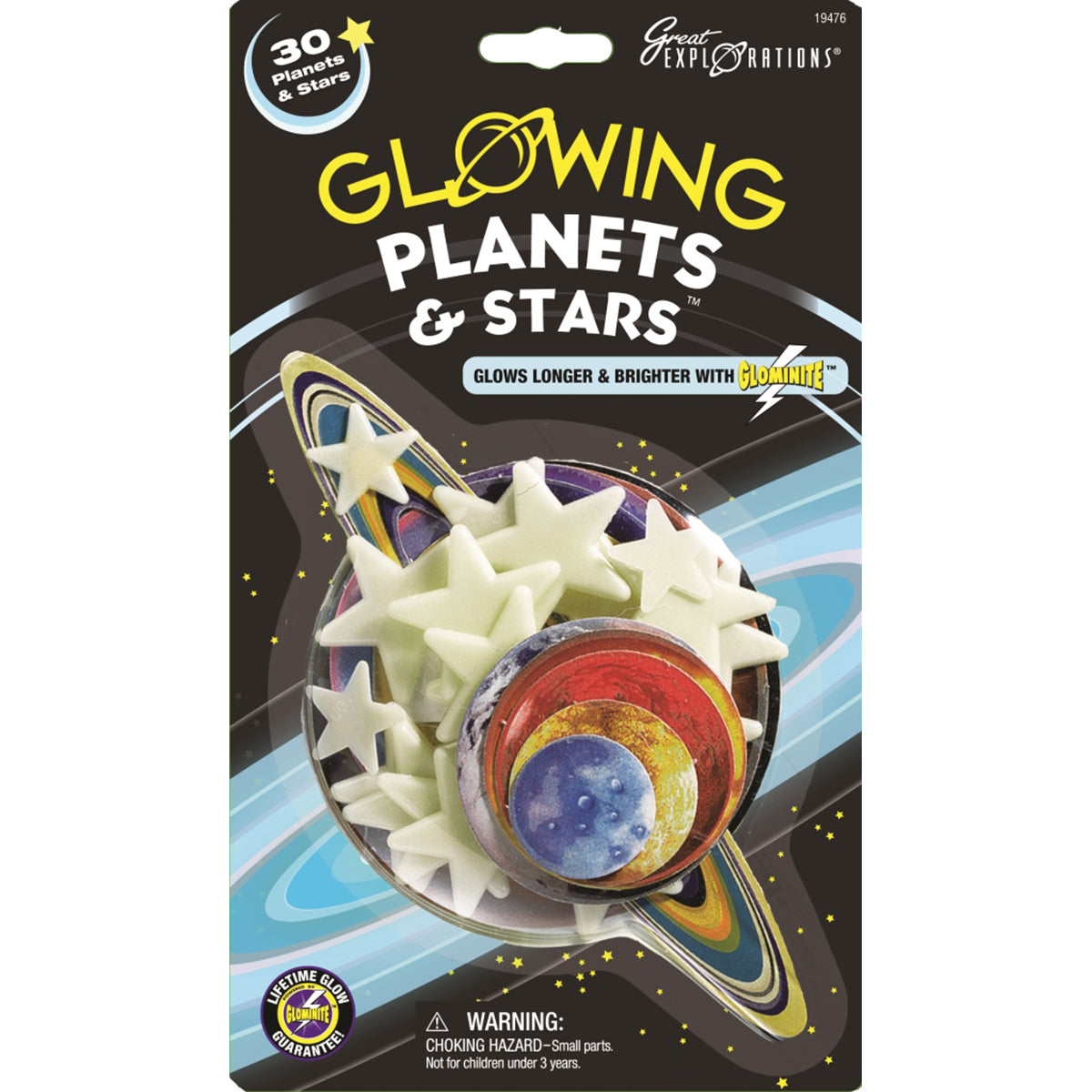 Glow-In-The-Dark Star Packs Planets & Stars 30/Pkg