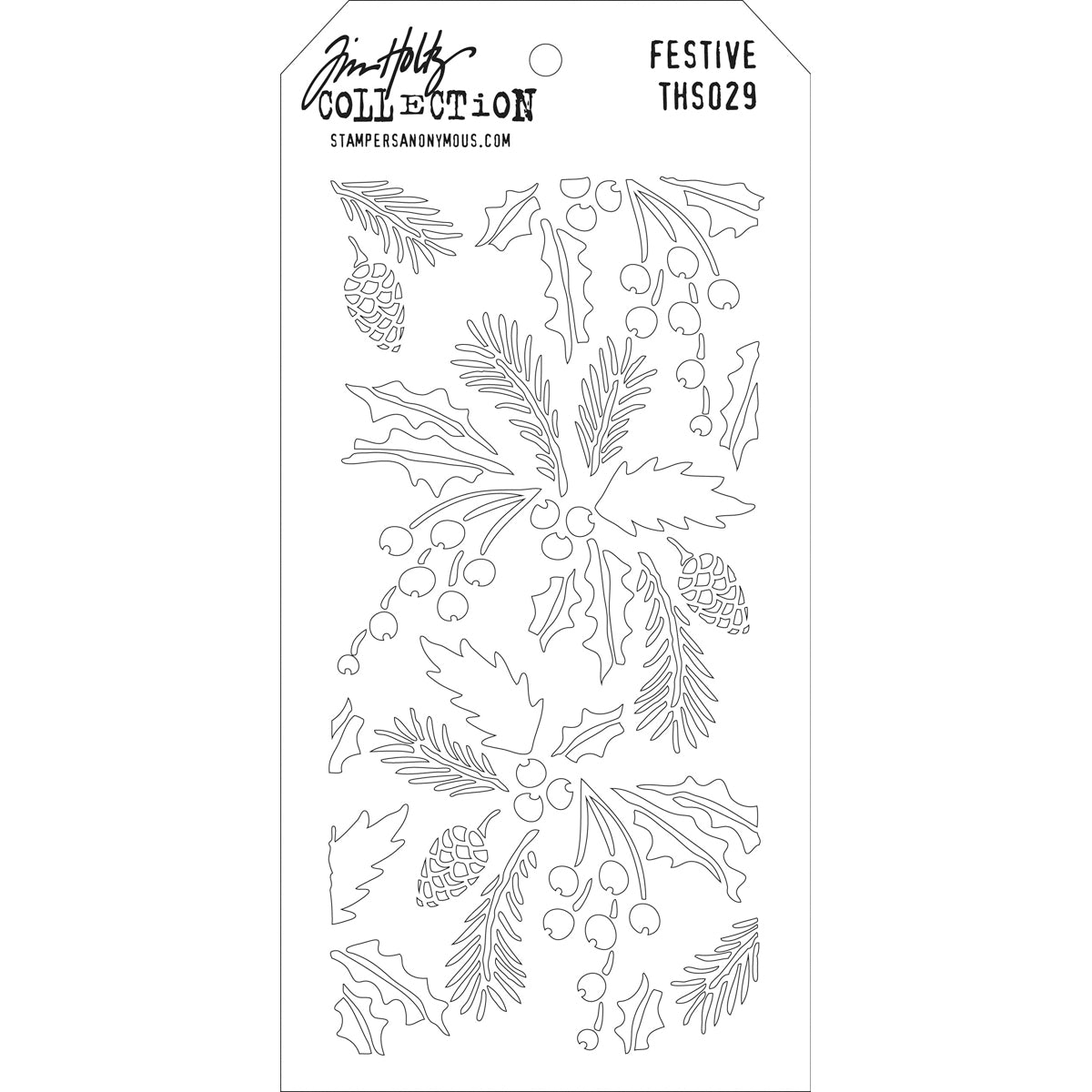 Tim Holtz Layered Stencil 4.125"X8.5" Festive
