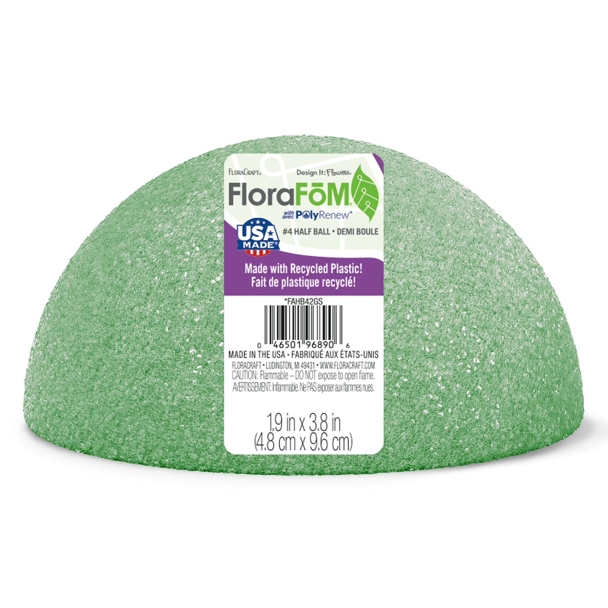 Styrofoam Half Ball Arranger 1.875"X3.875"