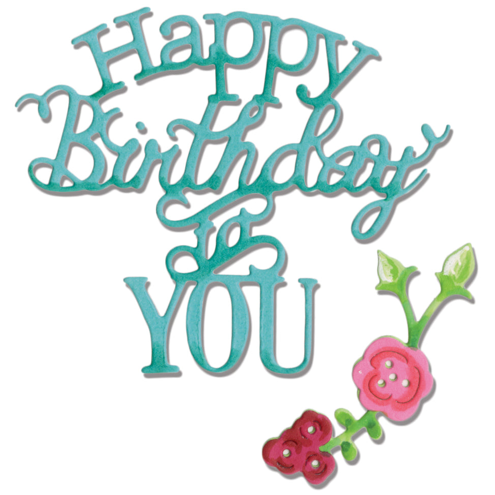 Sizzix Thinlits Dies 3/Pkg Happy Birthday To You