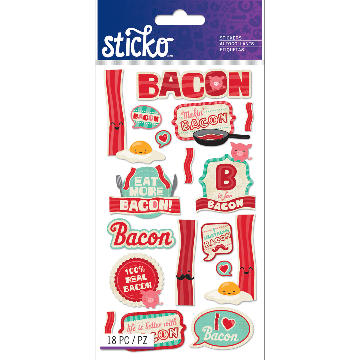 Sticko Stickers Bacon