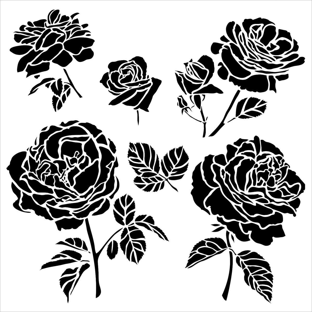 Crafter's Workshop Template 6"X6" Cabbage Roses
