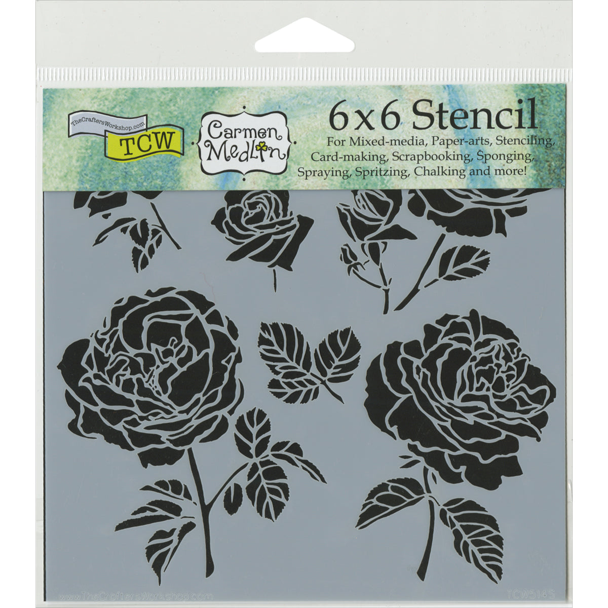 Crafter's Workshop Template 6"X6" Cabbage Roses