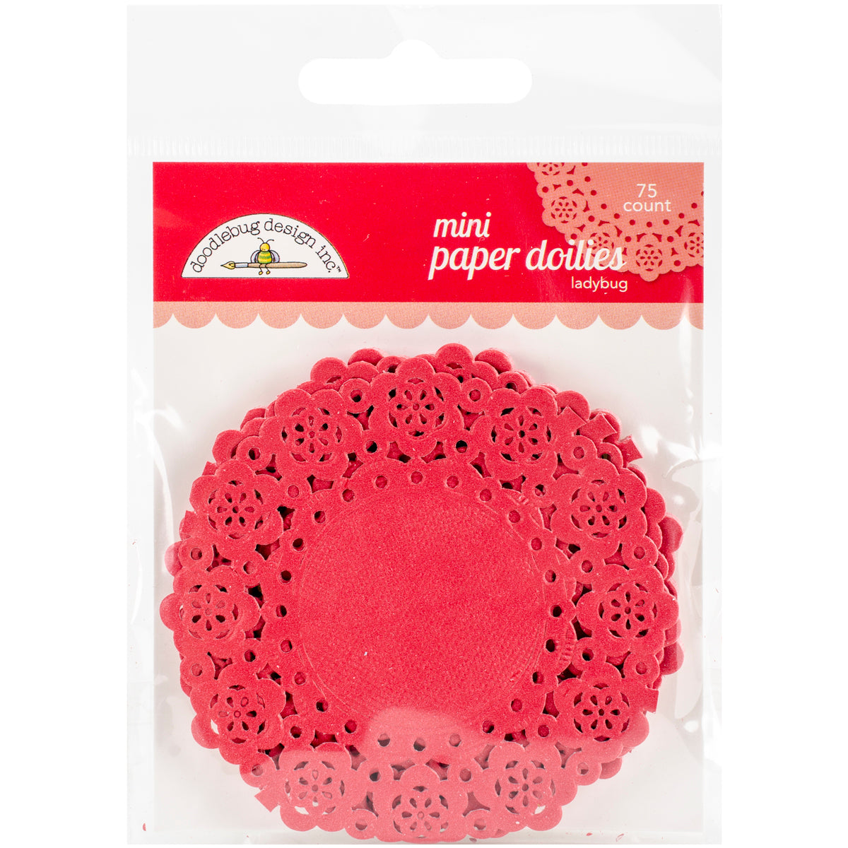 Doodlebug Mini Doilies 3" 75/Pkg Ladybug