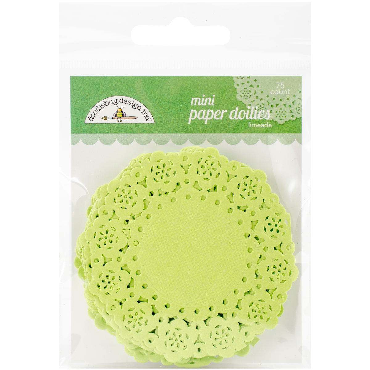 Doodlebug Mini Doilies 3" 75/Pkg Limeade