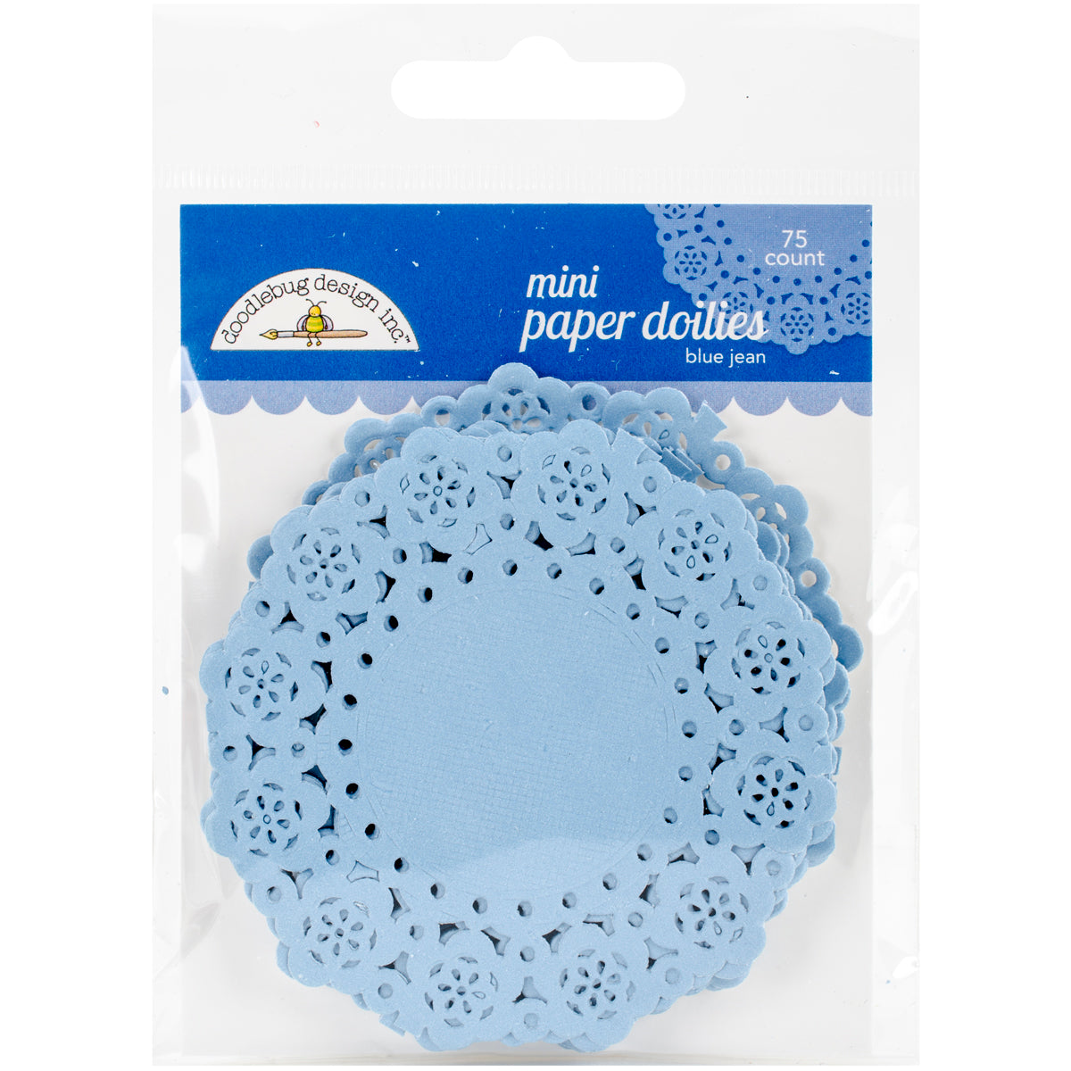 Doodlebug Mini Doilies 3" 75/Pkg Blue Jean