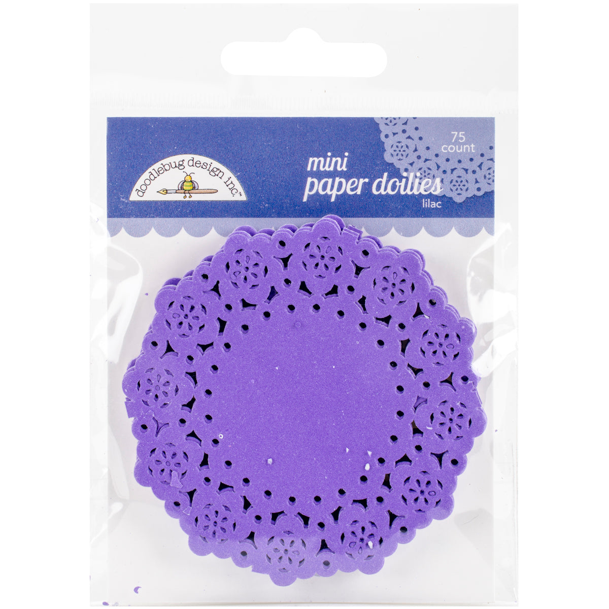 Doodlebug Mini Doilies 3" 75/Pkg Lilac