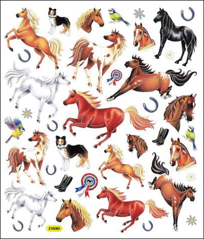 Multicolored Stickers Thoroughbred Horses