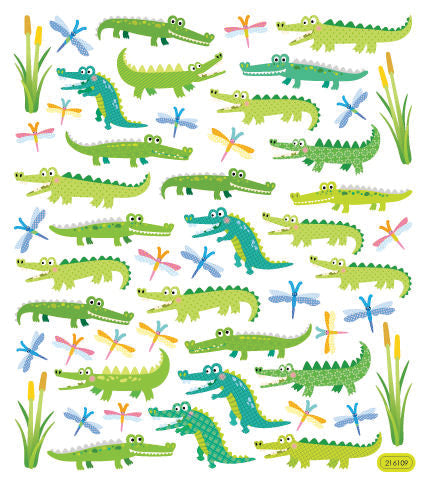 Multicolored Stickers Alligator Fun