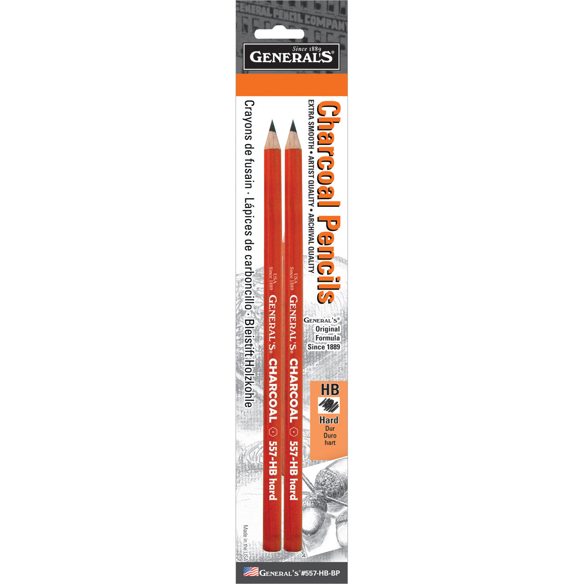 Charcoal Pencils 2/Pkg HB