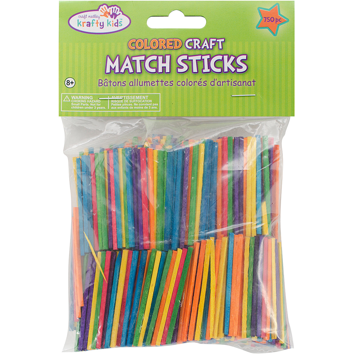Craft Match Sticks Colored 2" 750/Pkg