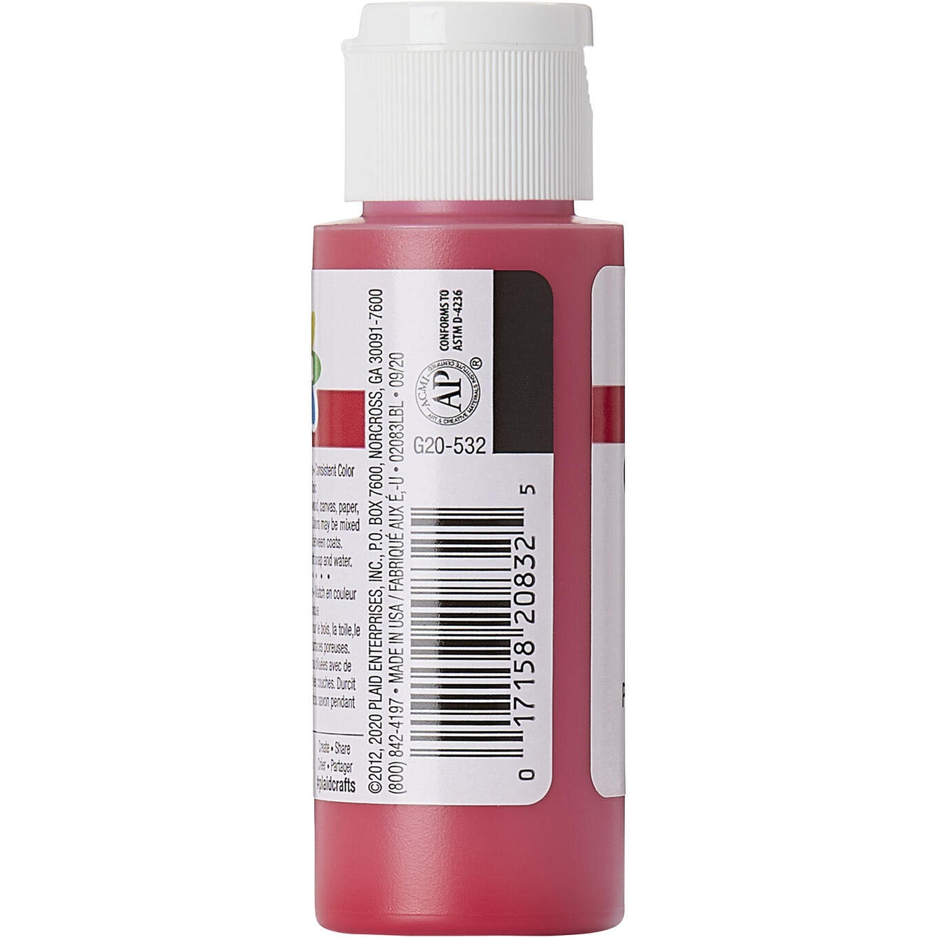 Delta Ceramcoat Acrylic Paint 2oz-Fire Red/Transparent