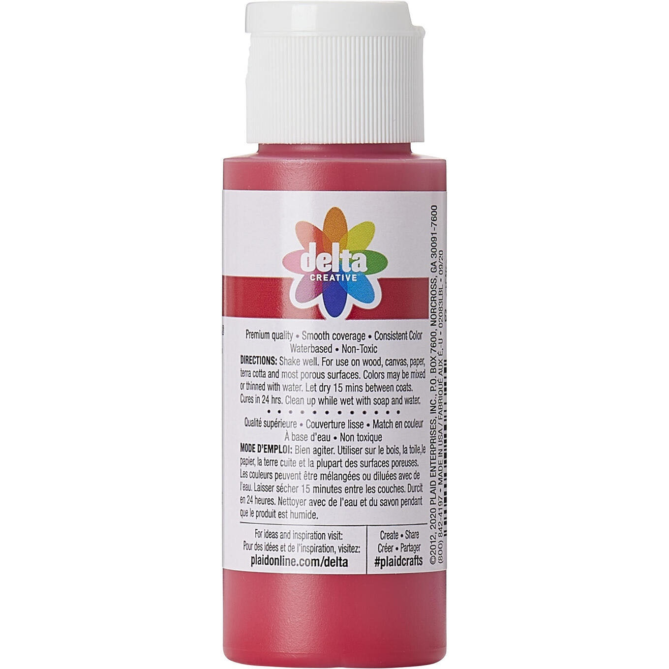 Delta Ceramcoat Acrylic Paint 2oz-Fire Red/Transparent
