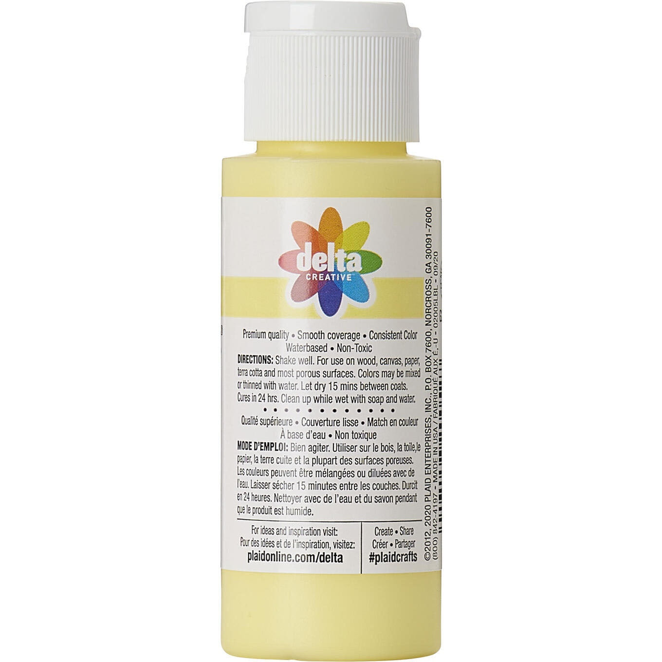 Delta Ceramcoat Acrylic Paint 2oz-Pale Yellow/Semi-Opaque