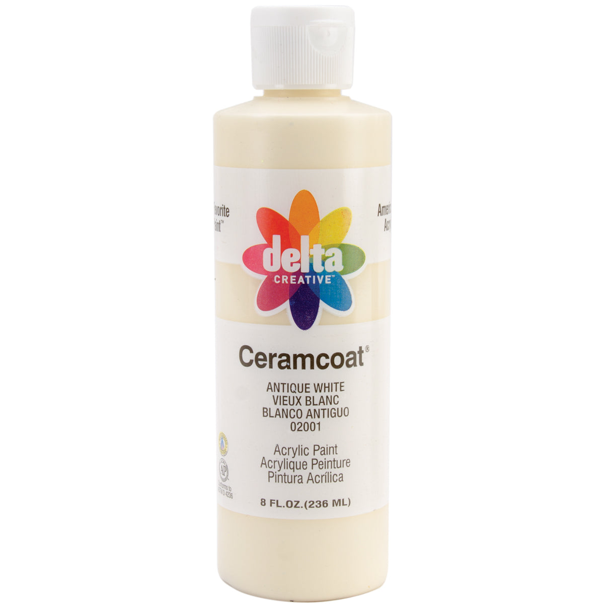 Ceramcoat Acrylic Paint 8oz Antique White - Opaque