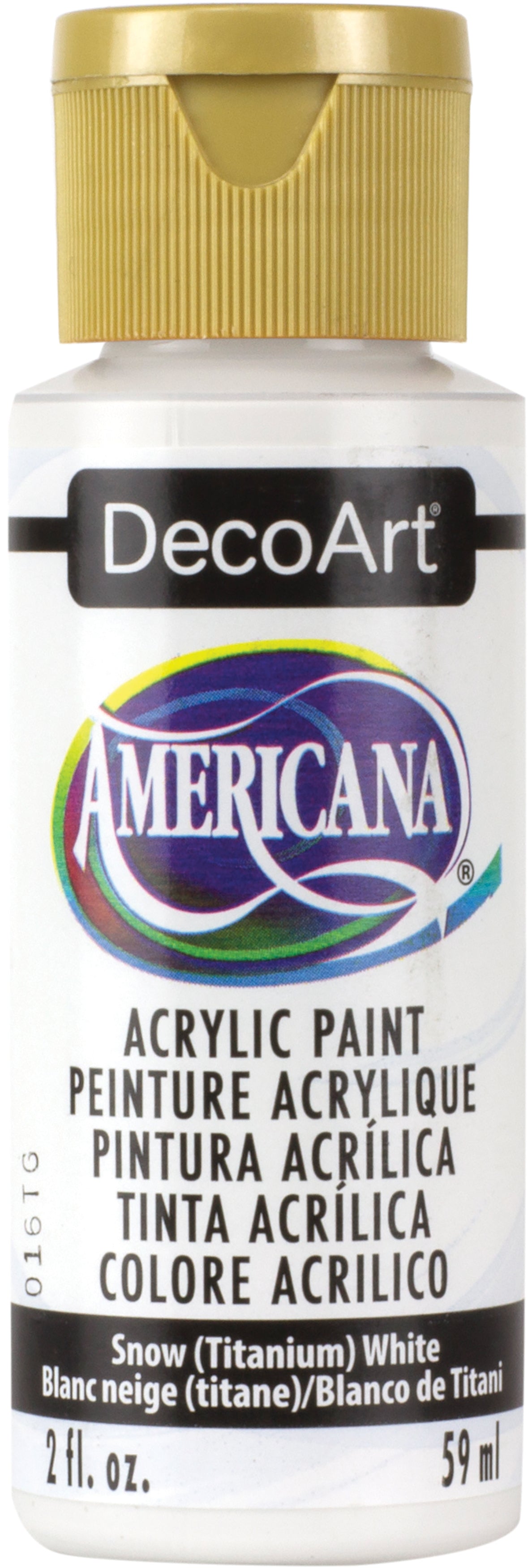 Americana Acrylic Paint 2oz Snow White - Opaque